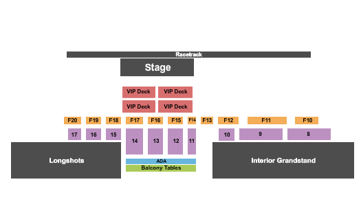 Canterbury Park Seating Chart: Concerts 2
