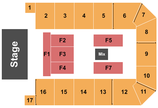 Canton Memorial Civic Center Seating Chart: Endstage FLR (1-7) 2