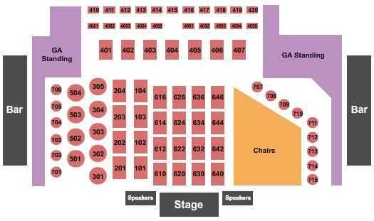 Canyon Club - Agoura Hills Seating Chart: Endstage - Rsvd Tables 7