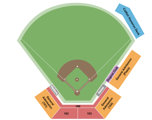 Capaha Field Seating Chart: Baseball