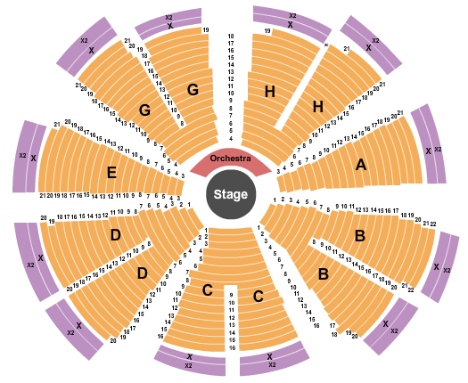 Cape Cod Melody Tent Seating Chart: Full House