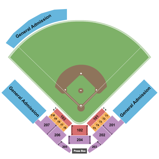 Brooks Field Seating Chart: Baseball 2