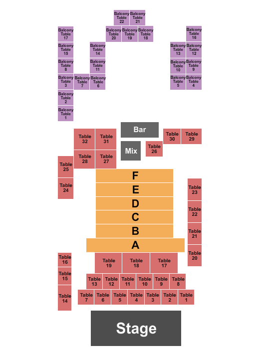 Capital City Music Hall Seating Chart: Endstage Tables & RSV