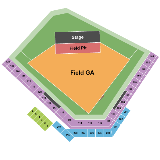 Capital Credit Union Park Seating Chart: Concert