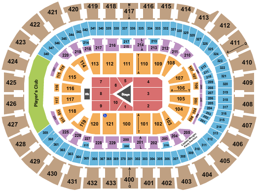Capital One Arena Seating Chart: Center Stage 1
