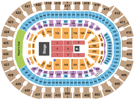 Capital One Arena Seating Chart: Endstage Reserved