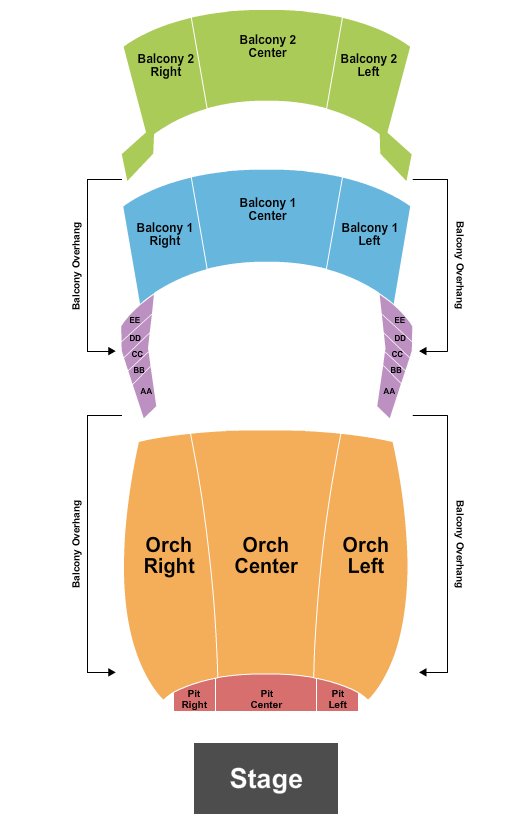 Capital One Hall Seating Chart: End Stage