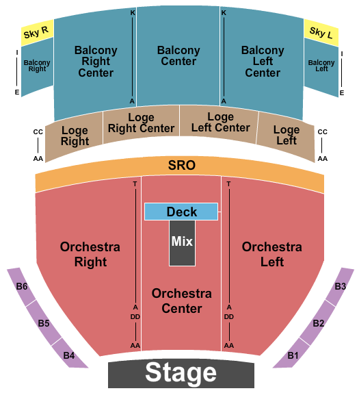 Capitol Theatre - Port Chester Seating Chart: Endstage RSV Floor w/Deck