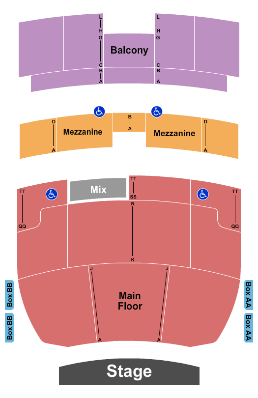 Capitol Civic Centre Seating Chart: Endstage 2