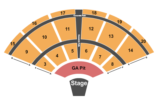 Capitol Federal Amphitheater Seating Chart: Endstage GA