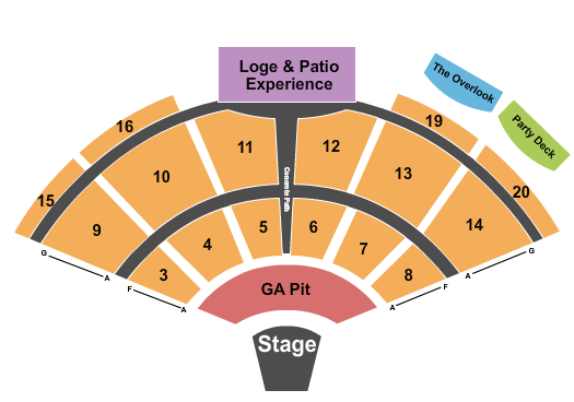 Capitol Federal Amphitheater Seating Chart: Endstage GA