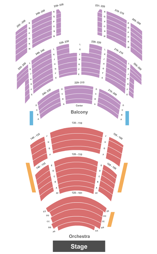 Capitol Theater At Overture Center for the Arts Seating Chart: End Stage