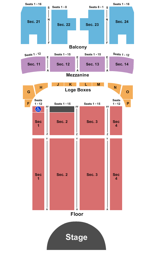 Craterian Theater Seating Chart