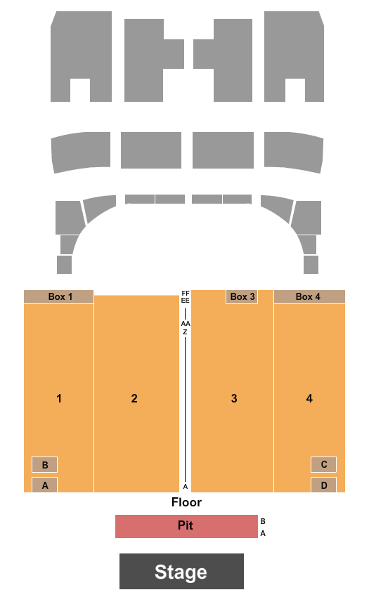 Capitol Theatre - Wheeling Seating Chart: Endstage Pit 2
