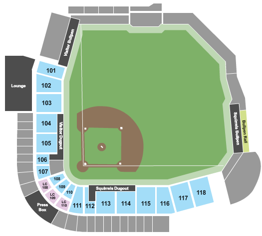 CarMax Park Seating Chart: Baseball