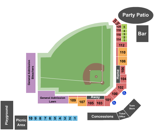 CarShield Field Seating Chart: Baseball