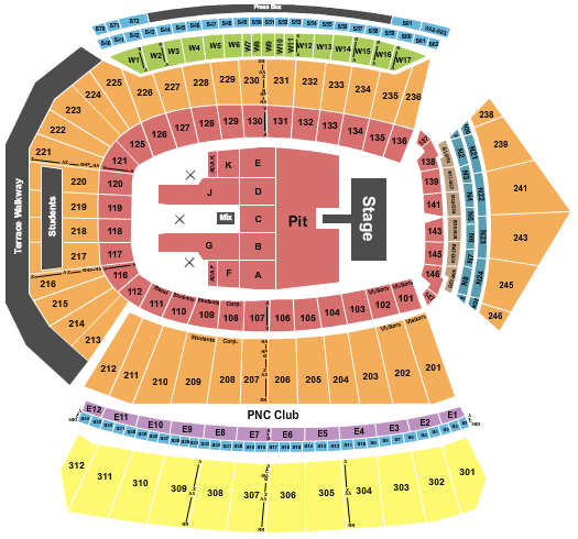 L&N Federal Credit Union Stadium Seating Chart: The Crown Live