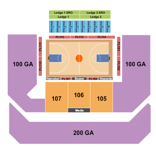 CareFirst Arena Seating Chart: Basketball - Womens