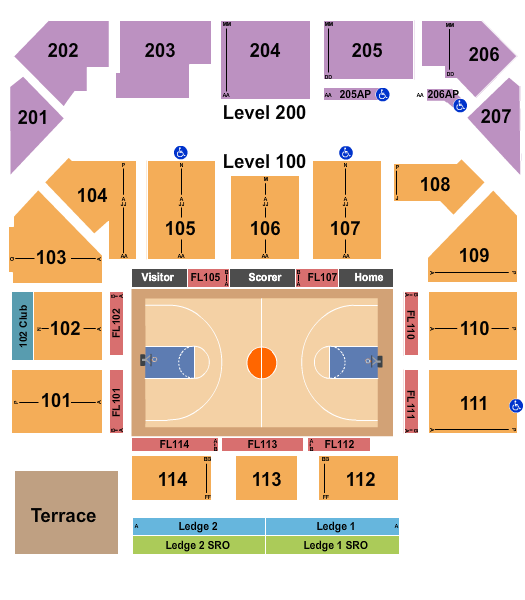 CareFirst Arena Seating Chart: Basketball 3