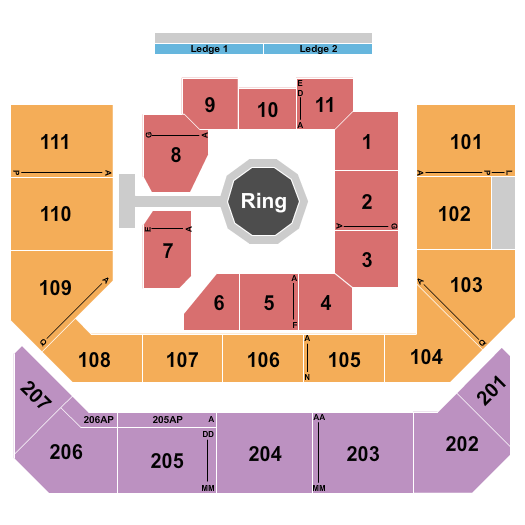 CareFirst Arena Seating Chart: MMA