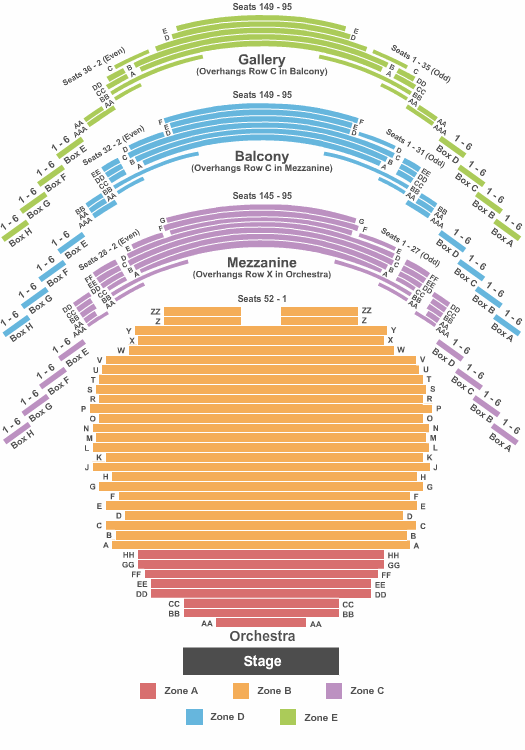 Copley Theater Seating Chart