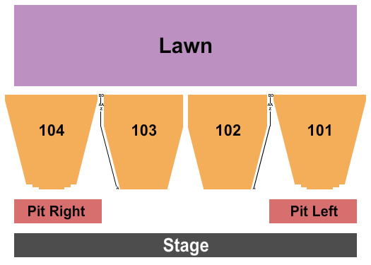 Carolina Crossroads Amphitheatre Seating Chart: Endstage Pit L/R