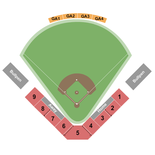 Carolina Softball Stadium at Beckham Field Seating Chart: Softball