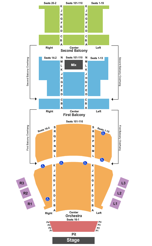 Carolina Theatre - Durham Seating Chart: Endstage Pit 2