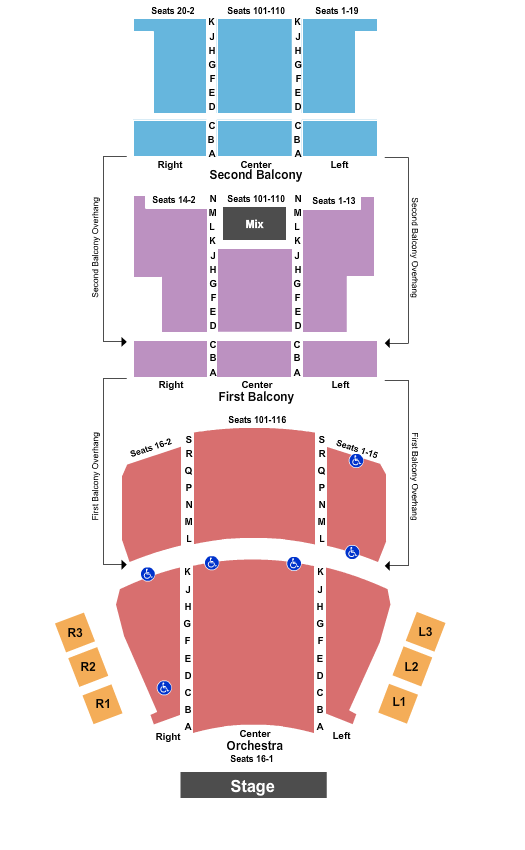 Carolina Theatre - Durham Seating Chart: End Stage
