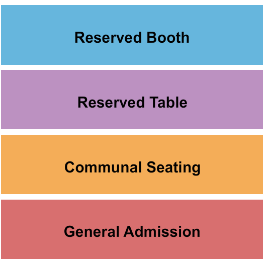 Carol's Pub Seating Chart: GA/Communal/RSV