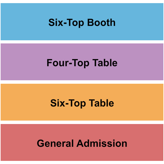 Carol's Pub Seating Chart: GA/Table/Booth