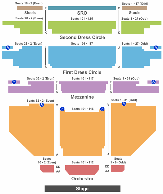 Royce Hall Detailed Seating Chart