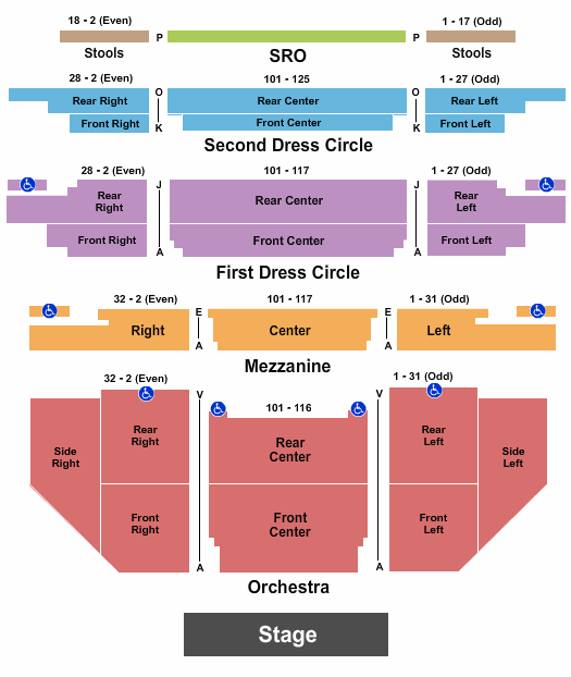Carpenter Theatre At Dominion Energy Center Seating Chart: Endstage - No Pit