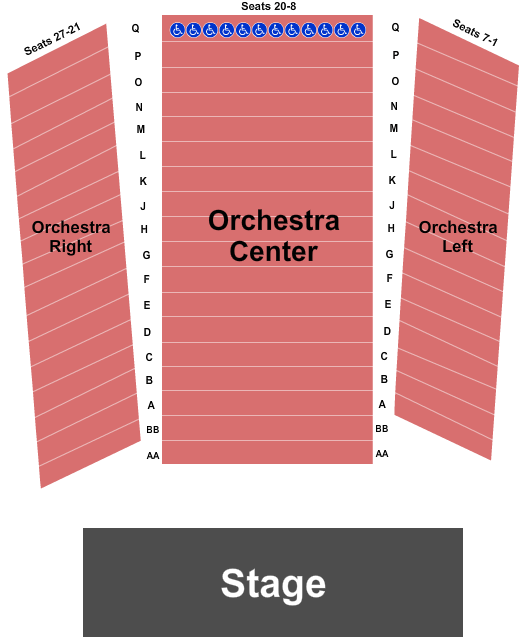 Carrier Theater - Mulroy Civic Center At Oncenter Seating Chart: End Stage