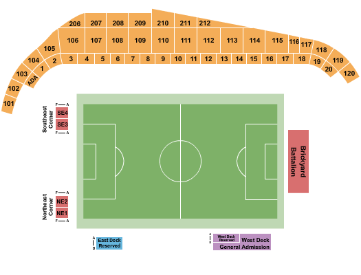 Carroll Stadium Seating Chart: Soccer 2