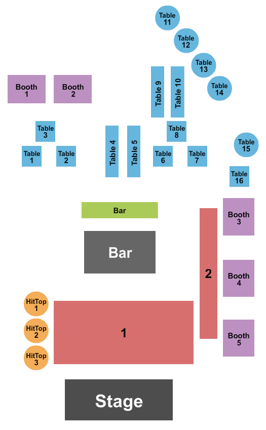 Cascade Lounge at Agua Caliente Casino Seating Chart: Endstage 3