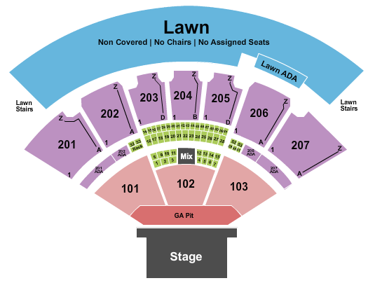 Cascades Amphitheater - WA Seating Chart: Endstage GA Pit 3