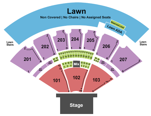 Cascades Amphitheater - WA Seating Chart: Endstage RSV Lawn