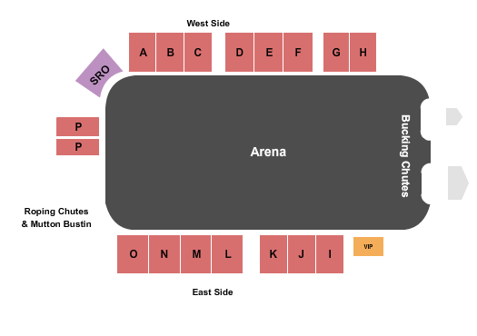 Arena at Casey Jones Park Seating Chart: Elizabeth Rodeo