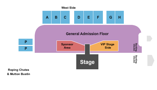 Arena at Casey Jones Park Seating Chart: End Stage