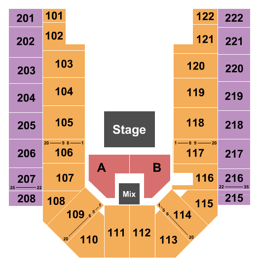 Ford Wyoming Center Seating Chart: Half House 4