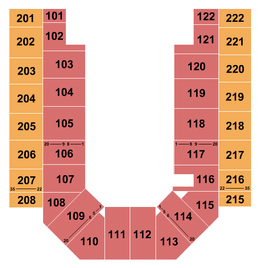 Ford Wyoming Center Seating Chart: Open Floor