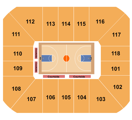 Cassell Coliseum Seating Chart: Basketball