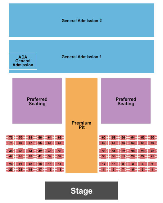 Castle Ridge Seating Chart: Concert