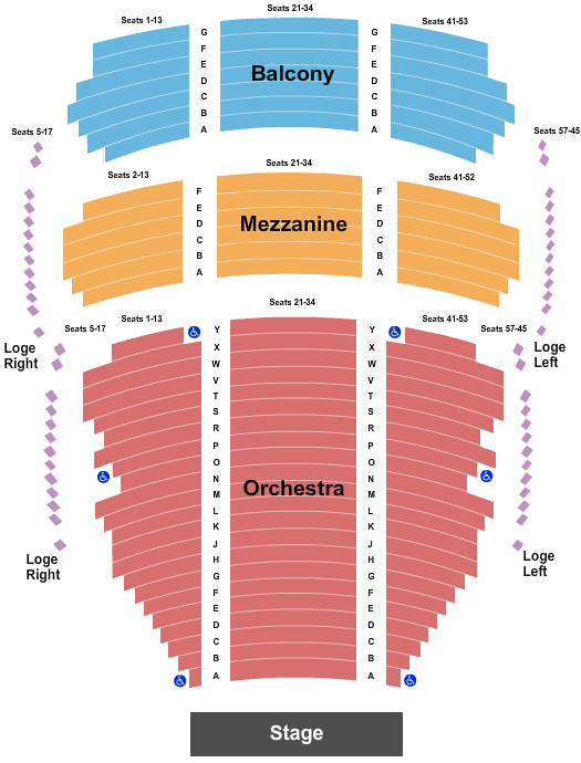 Castle Theater at Maui Arts & Cultural Center Seating Chart: End Stage