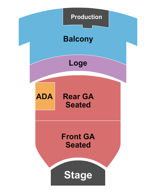 Castro Theatre Seating Chart: Endstage Front/Rear GA