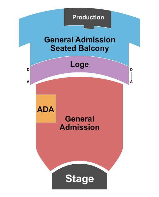 Castro Theatre Seating Chart: Endstage GA/Loge 2