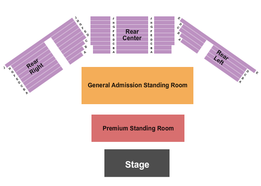 Cedar Crossing Casino & Entertainment Center Seating Chart: Endstage GA/Premium Standing