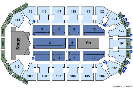Cedar Park Center Seating Chart