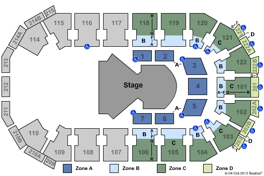 Cedar Park Center Seating Chart